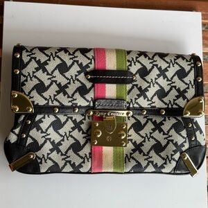 Juicy Couture large fold over buckle clutch